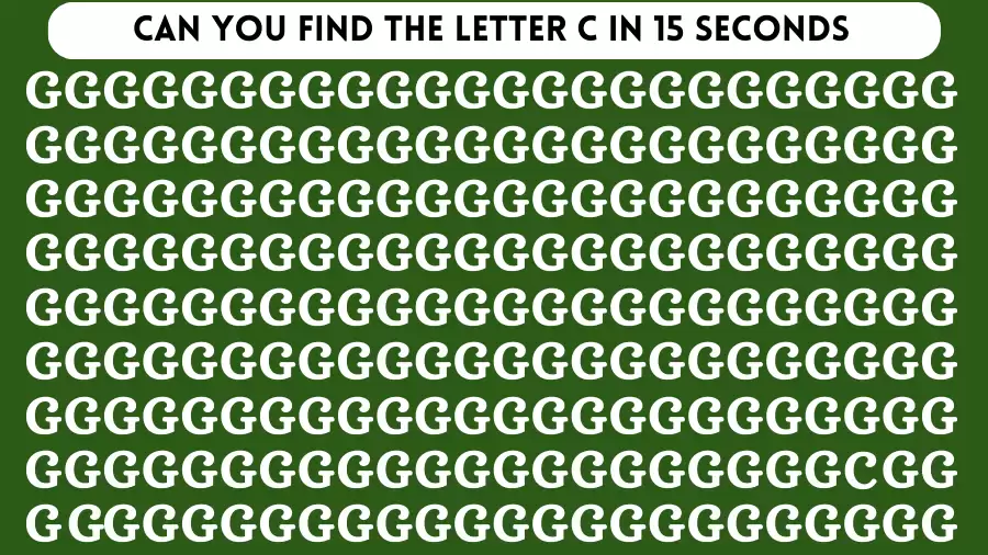 Brain Teaser IQ Test: Only Detective Brains Can Spot the Letter C in less than 15 Secs!