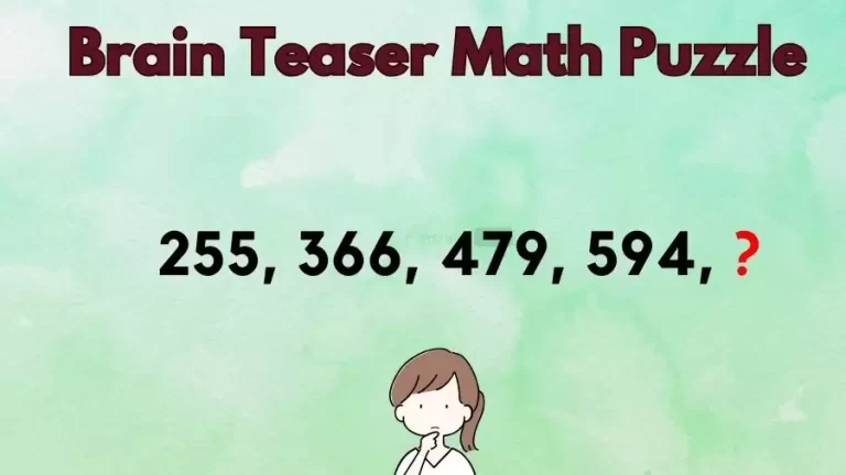 Can You Determine the Following Term in this Puzzle 255, 366, 479, 594, ?