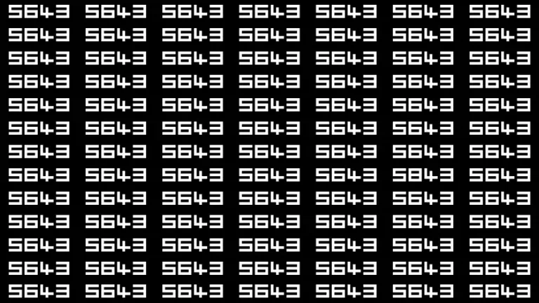 Observation Brain Test: If you have 50/50 Vision Find the Number 5843 among 5643 in 15 Secs