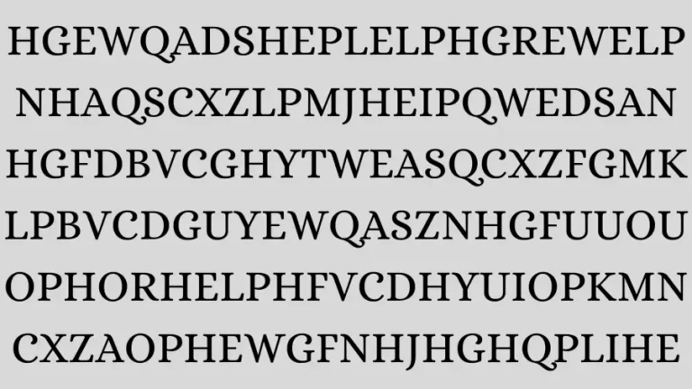 Observation Find it Out: Only 20% of People Can Spot the Word Help in This Brain Teaser Within 10 Seconds