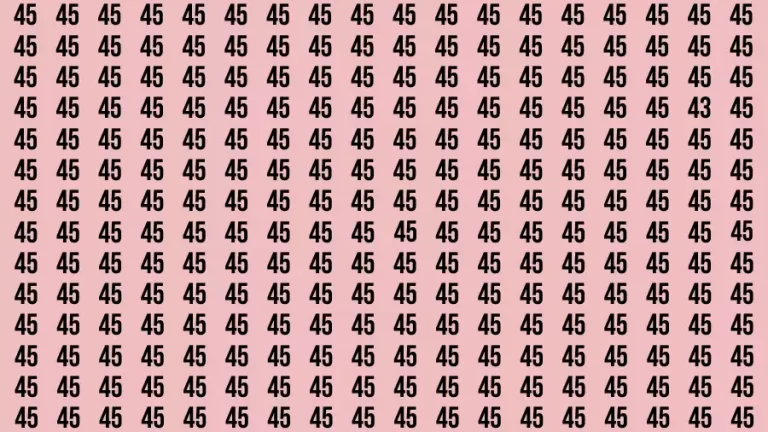 Only 20% of people can spot the number 43 in this Optical Illusion within 12 seconds