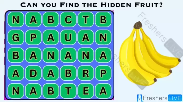 Only people with Sharp Eyes Can Find the Concealed Fruit in this Word Puzzle