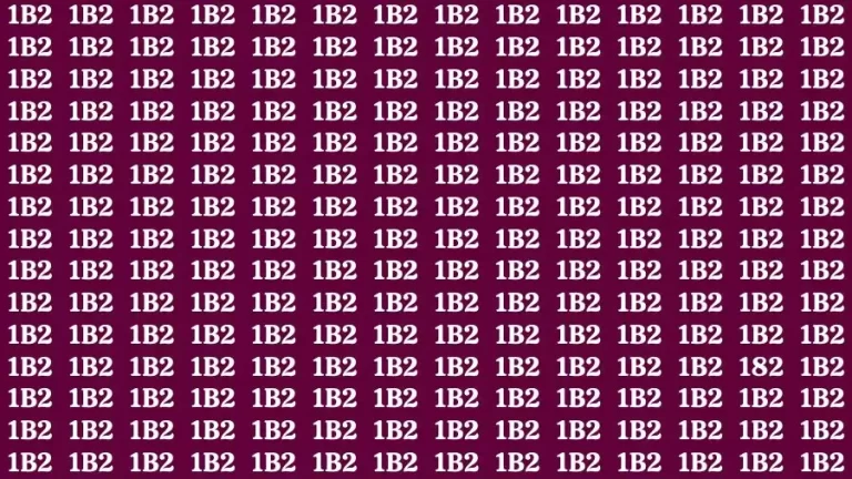 Optical Illusion Brain Challenge: If you have 20/20 Vision Find the Number 182 in 15 Secs