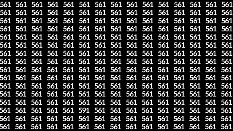 Spot Hidden Number 591 among 561 in Less than 10 Seconds