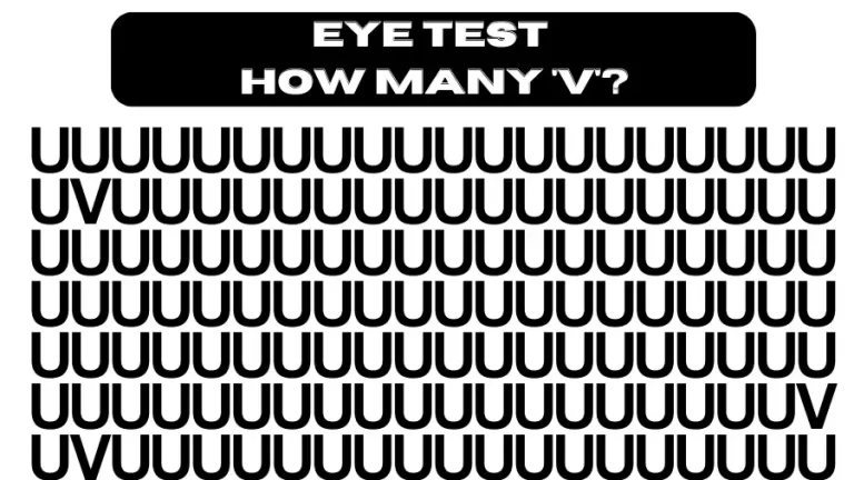 Test Visual Acuity: Can you spot all the Vs in this Image?