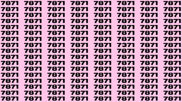 Test Visual Acuity: If you have Eagle Eyes Find the Number 7371 among 7871 in 15 Secs