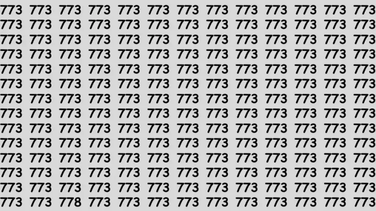 Thinking Test: Can you Spot the Hidden Number 778 in Less than 10 Secs