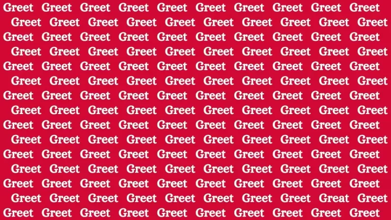 Optical Illusion Test: Only Extra Sharp Eyes Can Find the Word Great in 10 Secs