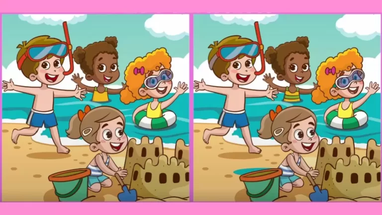 Brain Teaser Spot the Difference Puzzle: Can you Spot 3 Differences in the Beach Pictures?