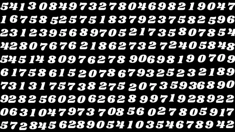 Only 20/20 HD Vision People can Find the Number 492 in 14 Secs