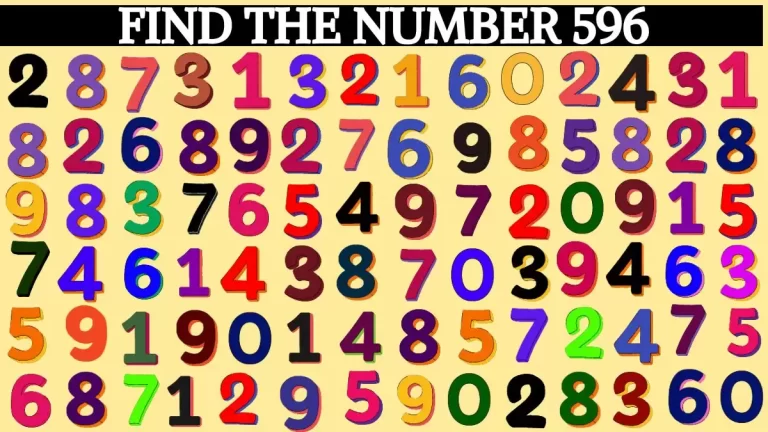 Thinking Test: Can you Spot the Hidden Number 596 in Less than 14 Secs