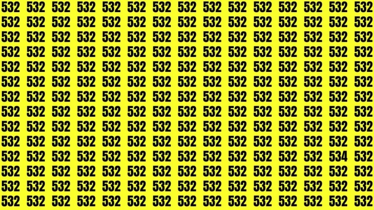 Optical Illusion Eye Test: Only Genius Can Find the Number 534 in 12 Secs
