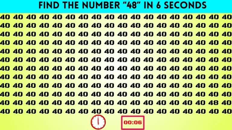 Optical Illusion Visual Test: Only 4k Vision People can Find the Number 48 among 40 in 6 Secs