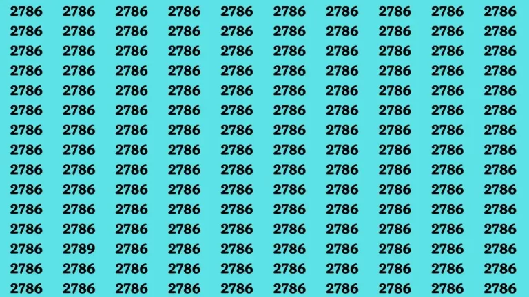 Brain Test: Can Find the Number 2789 in Just 10 Secs