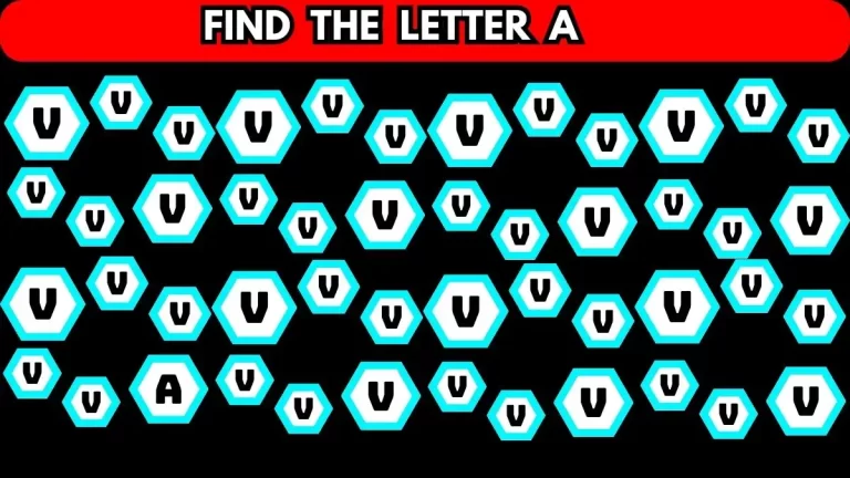 Optical Illusion: Can You Find the Letter A in 8 Secs